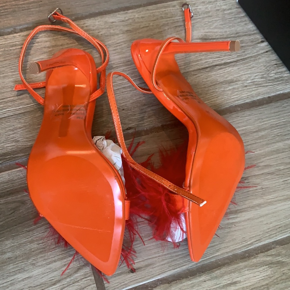 Brand New Fashion Nova Orange Sexy Strap Heels - Picture 5 of 10